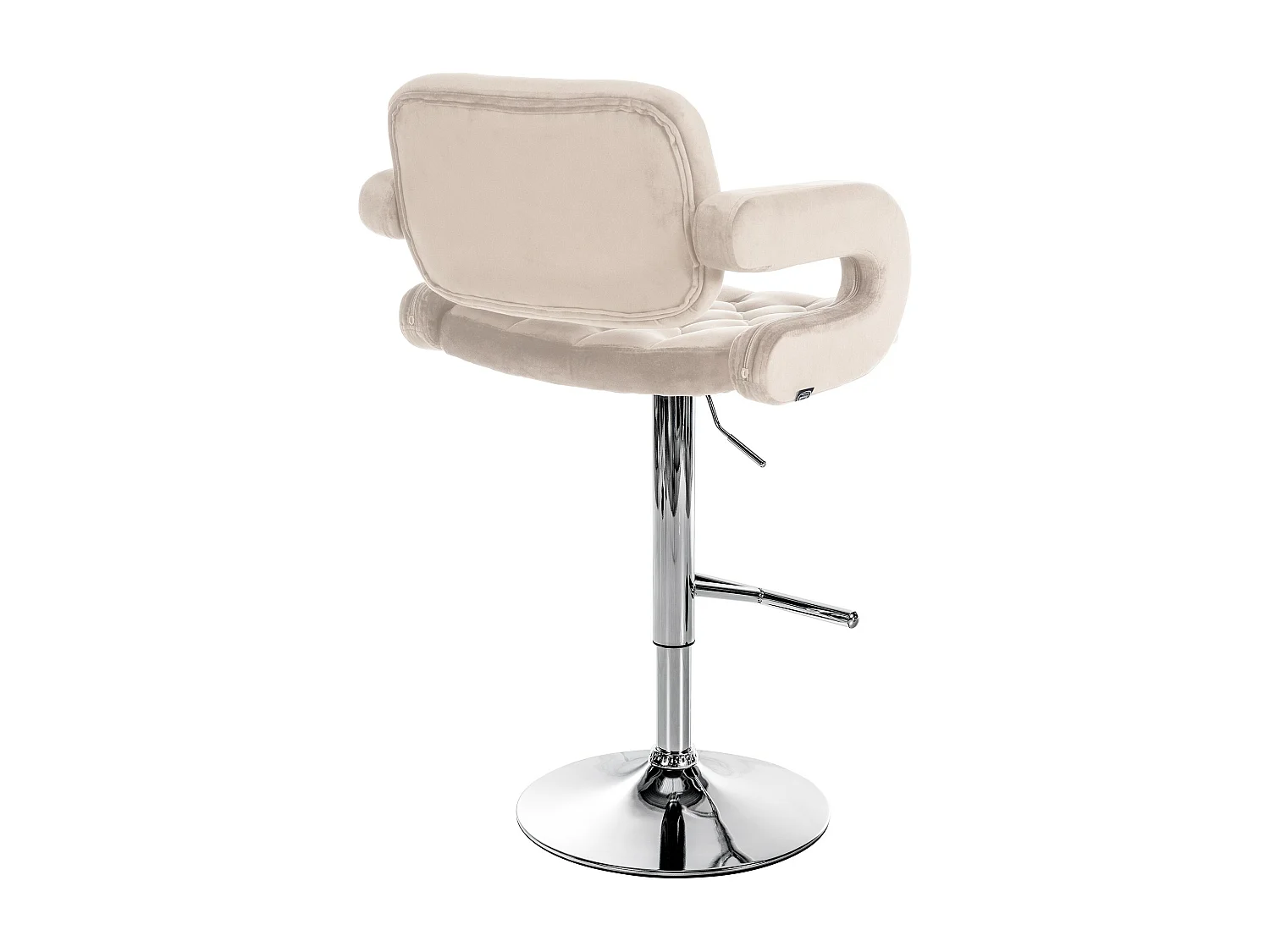 Tabouret de bar - Velours - Crème - Dublin