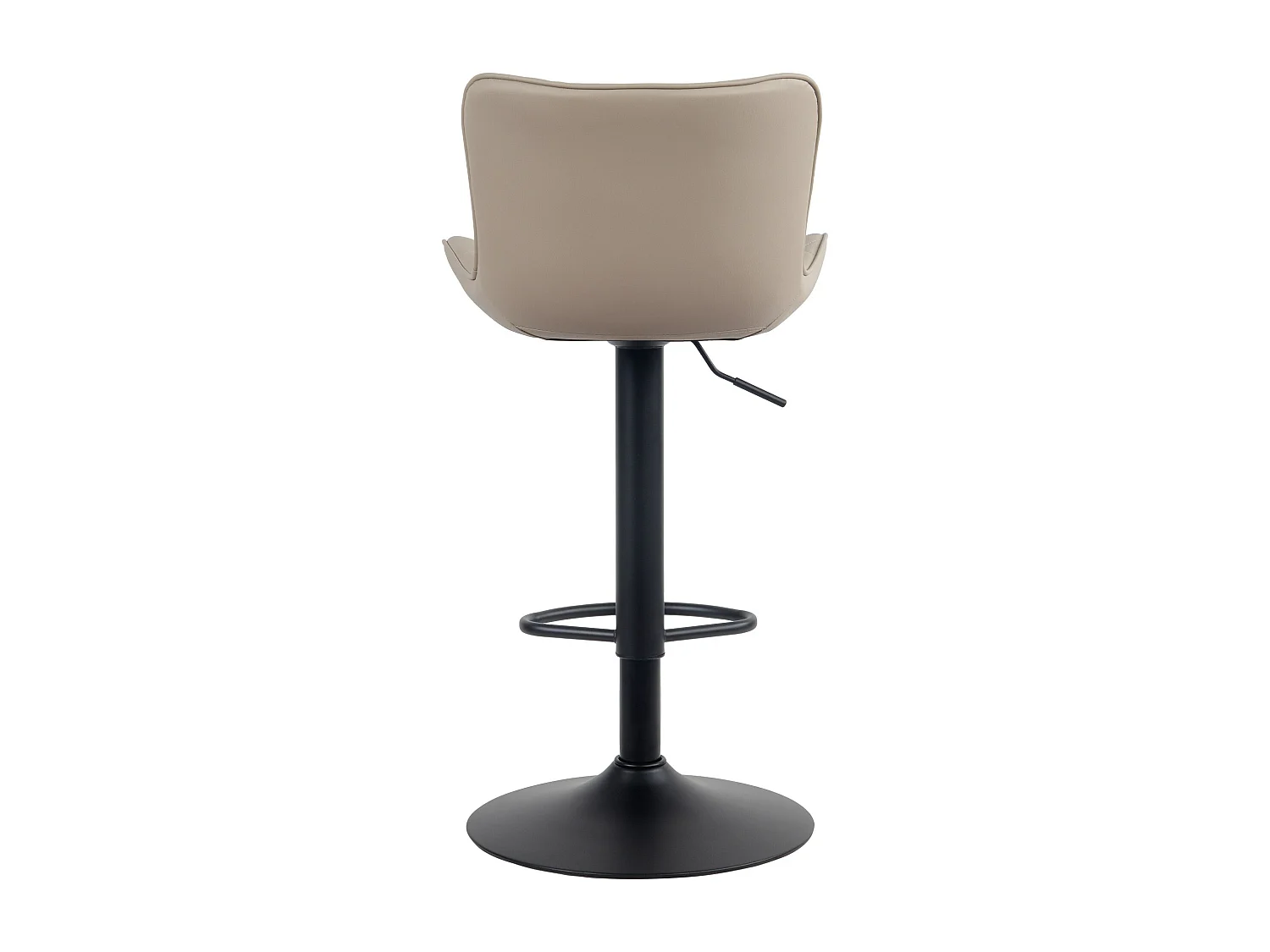 Lot de 2 Tabourets de bar - Similicuir & Métal - Crème - Emma