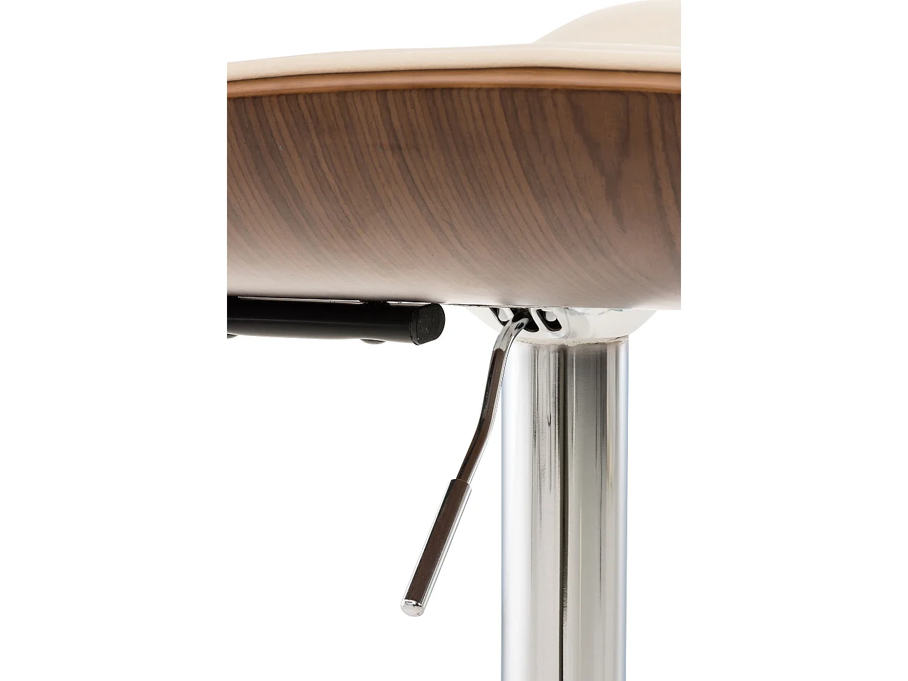 Tabouret de bar - Similicuir & Antique clair - Noyer / Crème - Sarnia