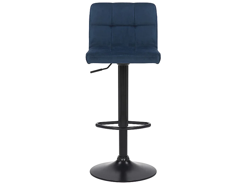 Lot de 2  Tabouret de bar - Velours & Blanc - Bleu - Feni