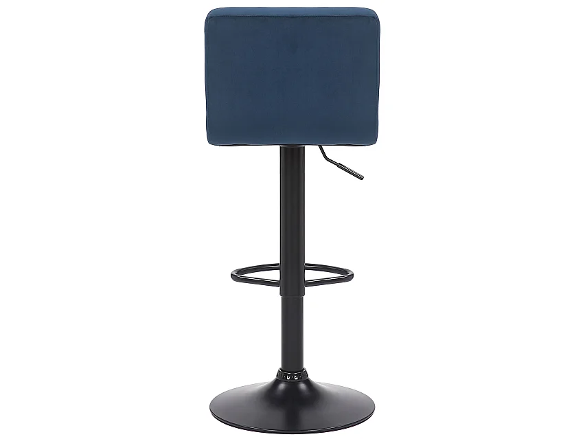 Lot de 2  Tabouret de bar - Velours & Blanc - Bleu - Feni