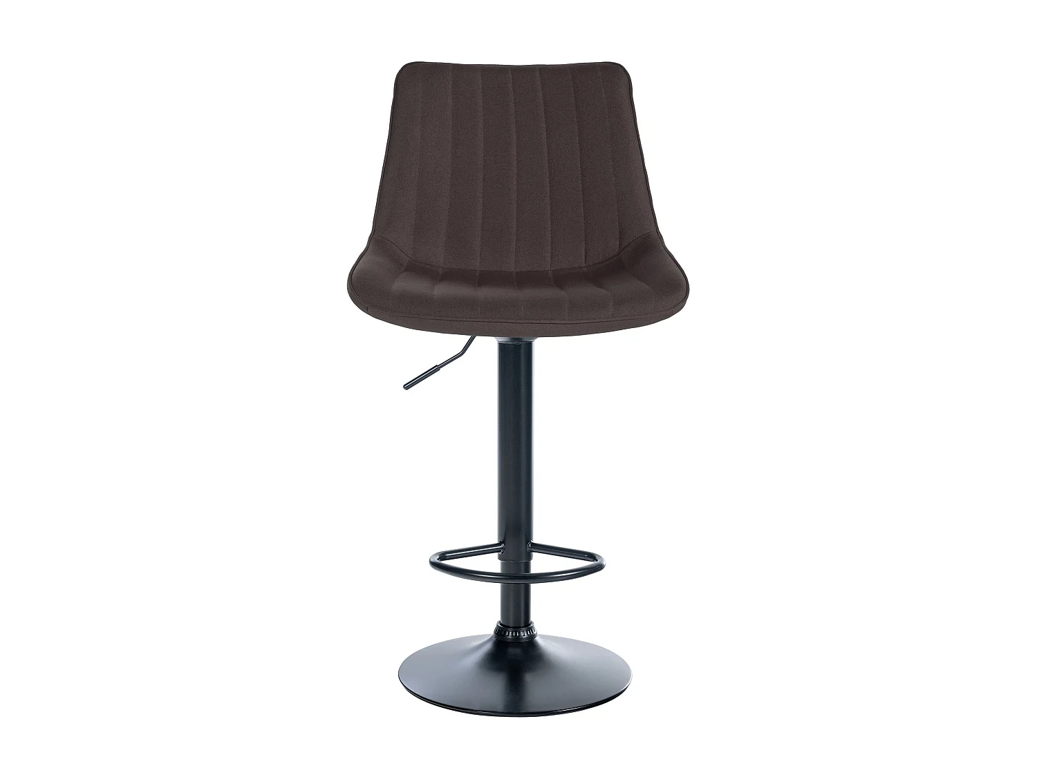 Tabouret de bar - Tissu & Noir - Taupe - Toni