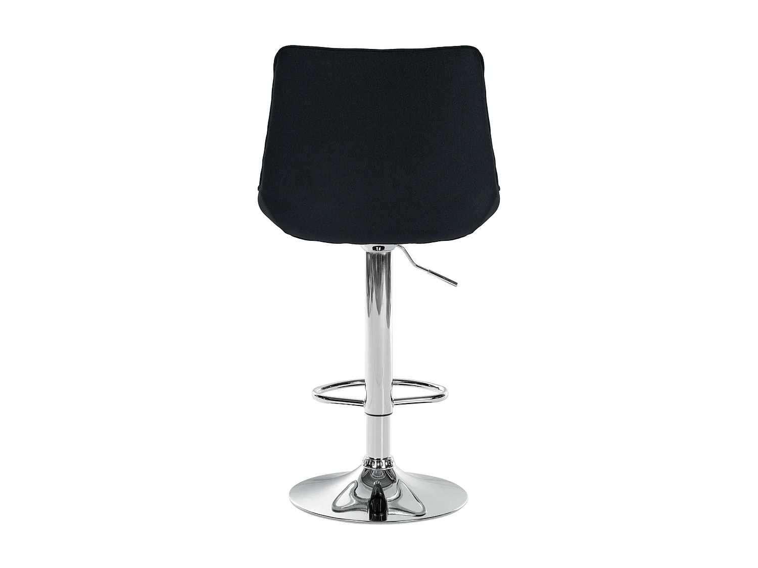 Tabouret de bar - Tissu & Chrome - Noir - Toni
