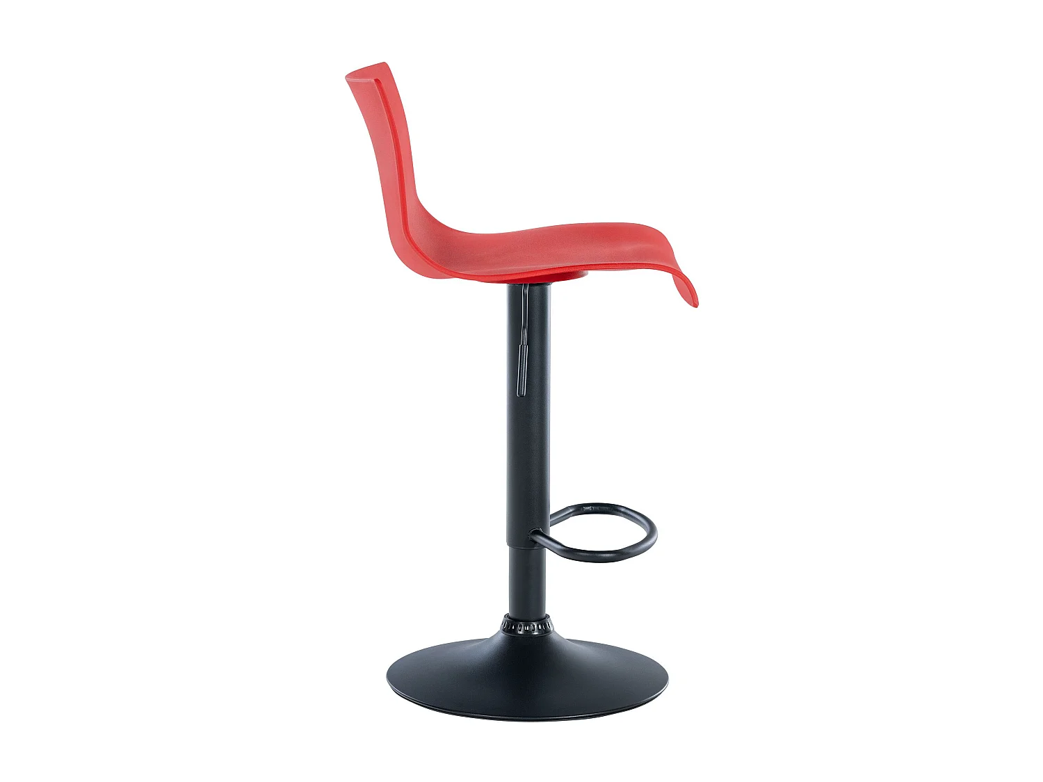 Lot de 2  Tabouret de bar - Plastique & Métal - Rouge - Branford