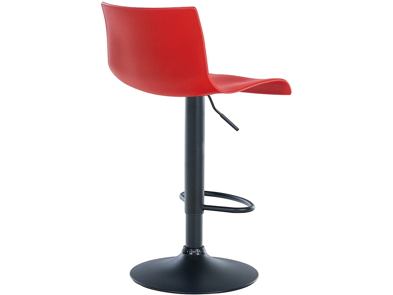 Lot de 2  Tabouret de bar - Plastique & Métal - Rouge - Branford