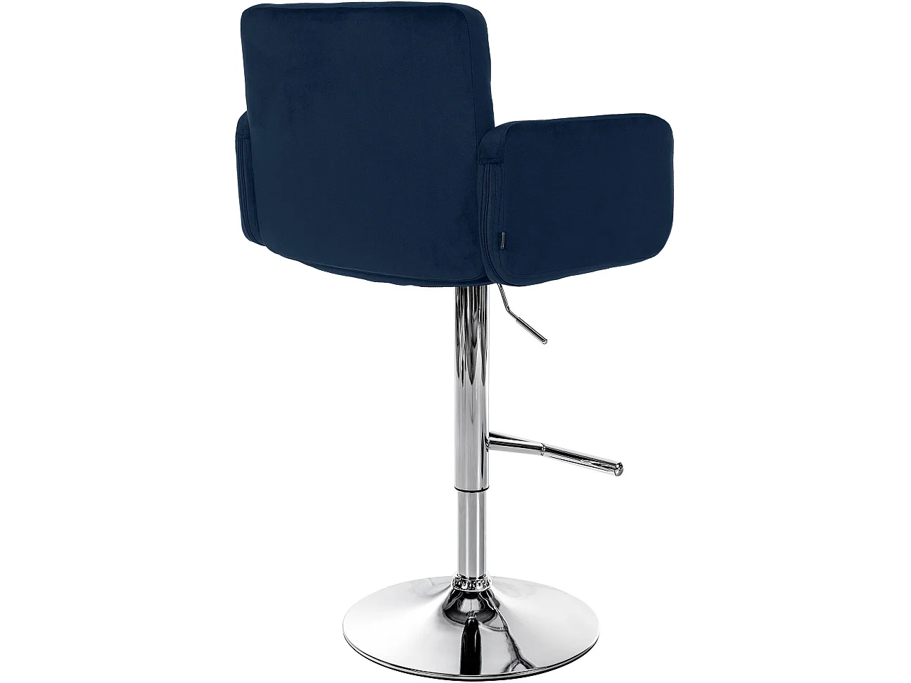 Tabouret de bar - Velours & Chrome - Bleu - Los Angeles