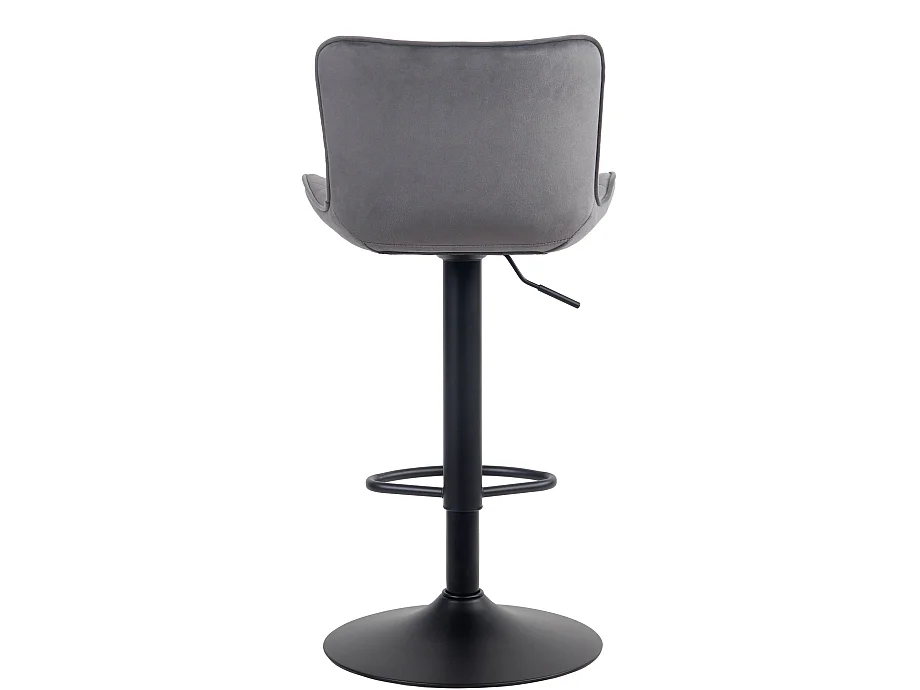 Tabourets de bar - Velours & Métal - Gris foncé - Emma