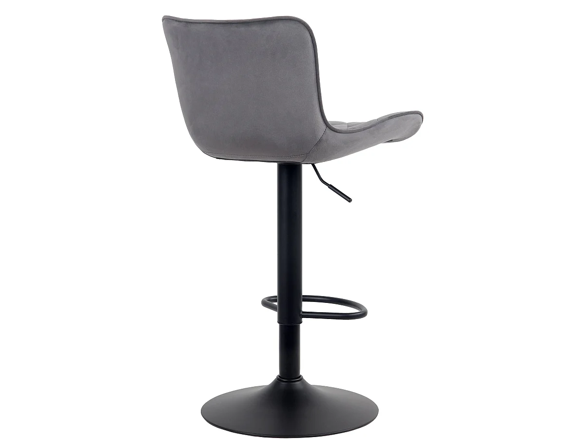 Tabourets de bar - Velours & Métal - Gris foncé - Emma