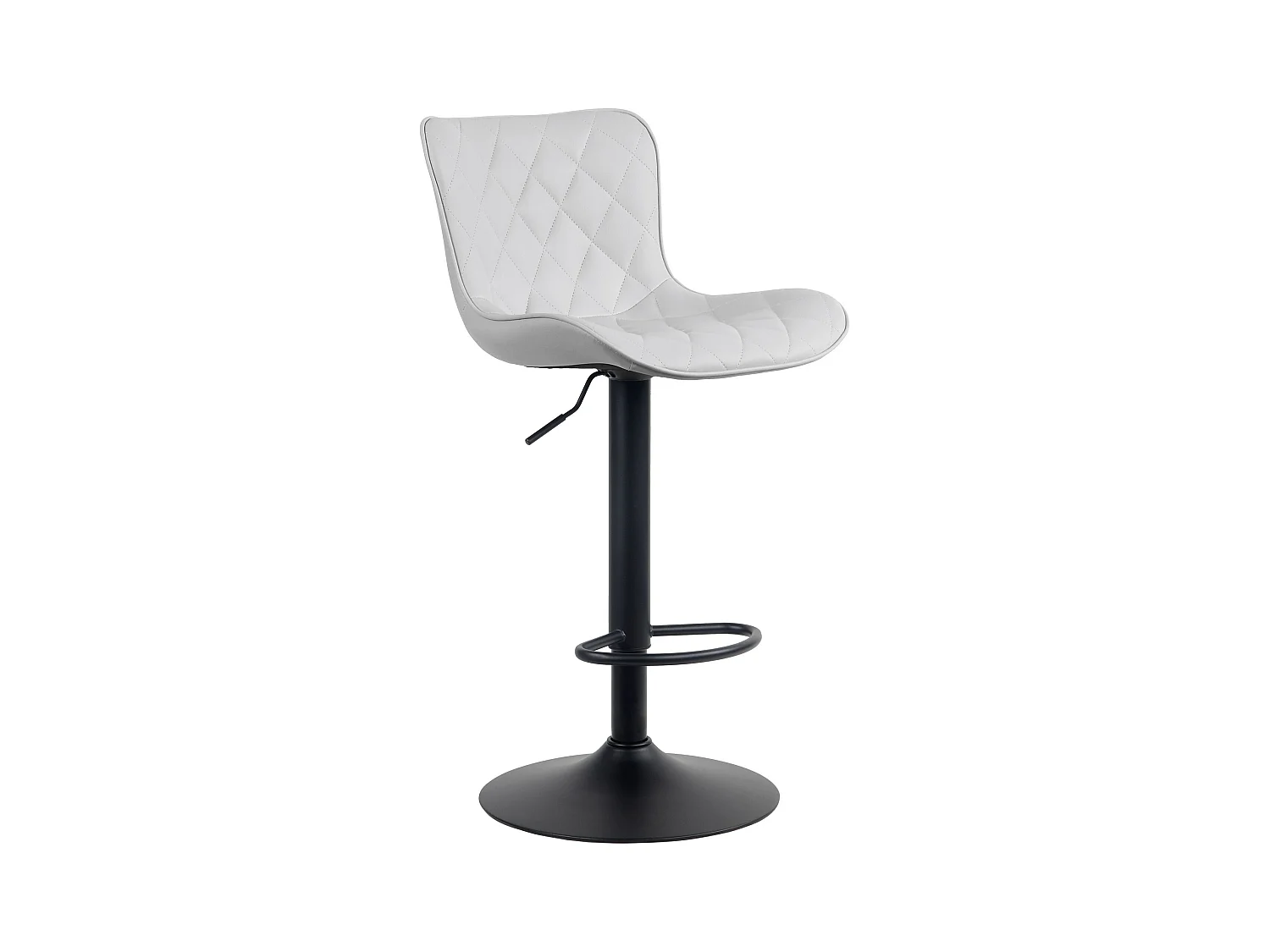 Tabourets de bar - Similicuir & Métal - Blanc - Emma