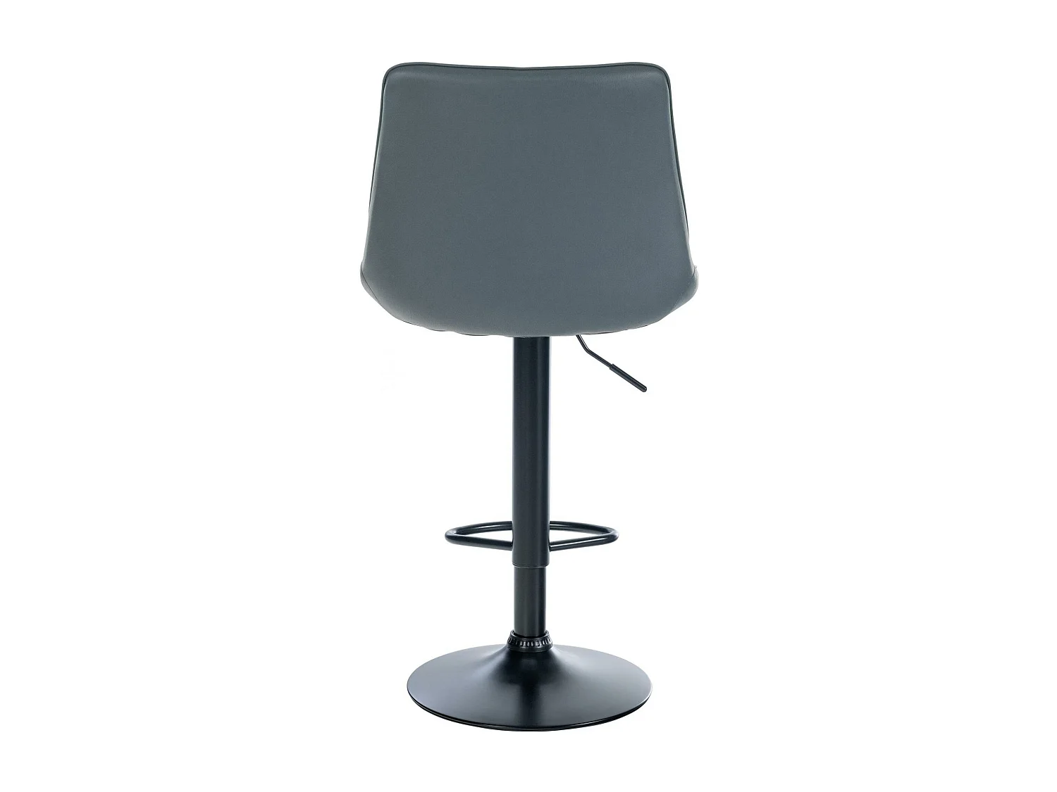 Tabouret de bar - Similicuir & Noir - Gris - Toni