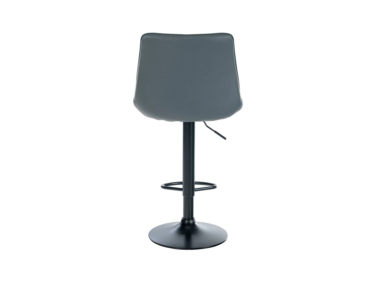 Tabouret de bar - Similicuir & Noir - Gris - Toni