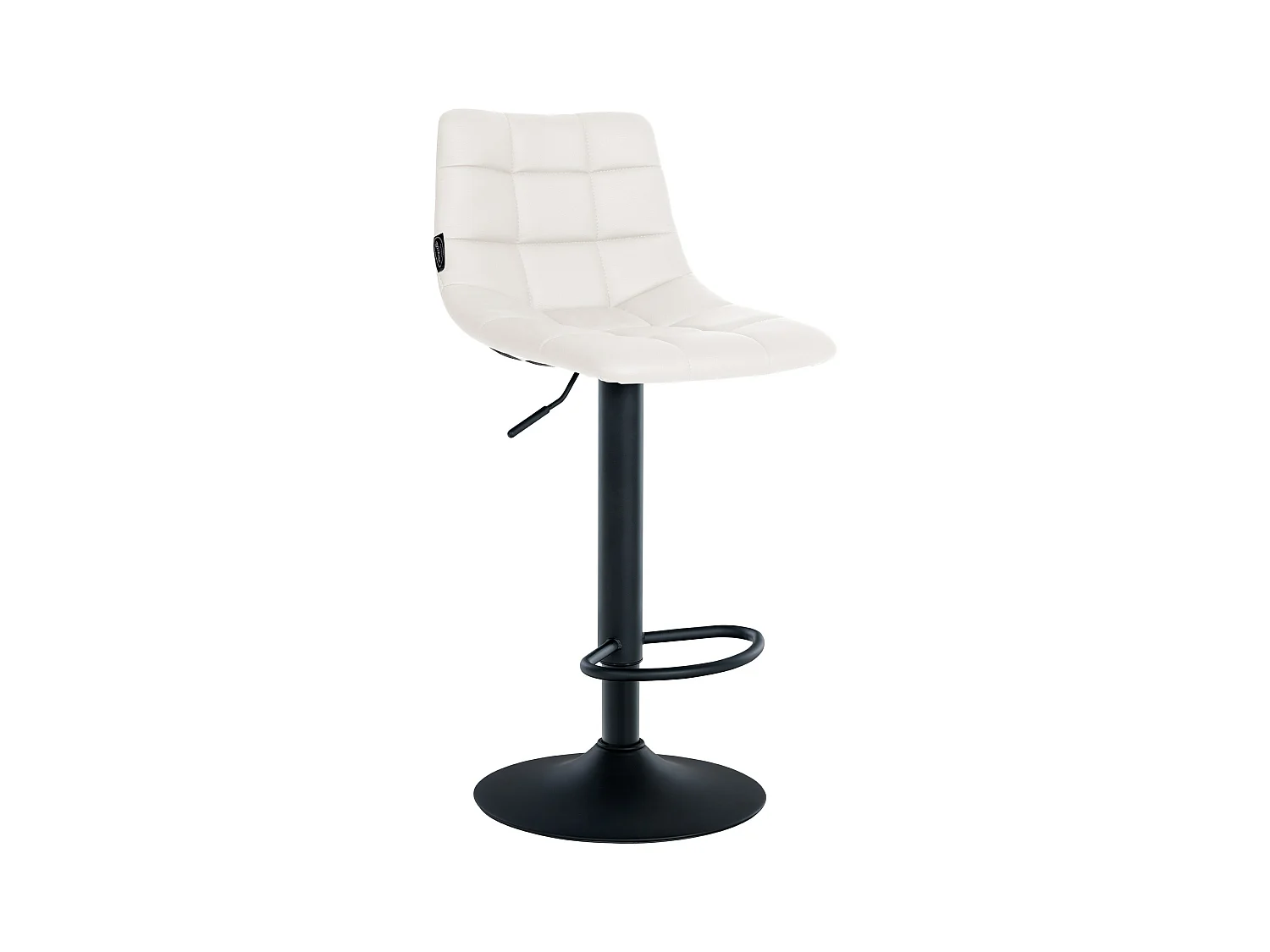Tabouret de bar - Similicuir & Métal - Blanc - Jerry