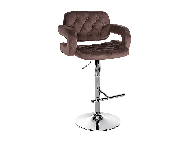 Tabouret de bar - Velours - Marron - Dublin