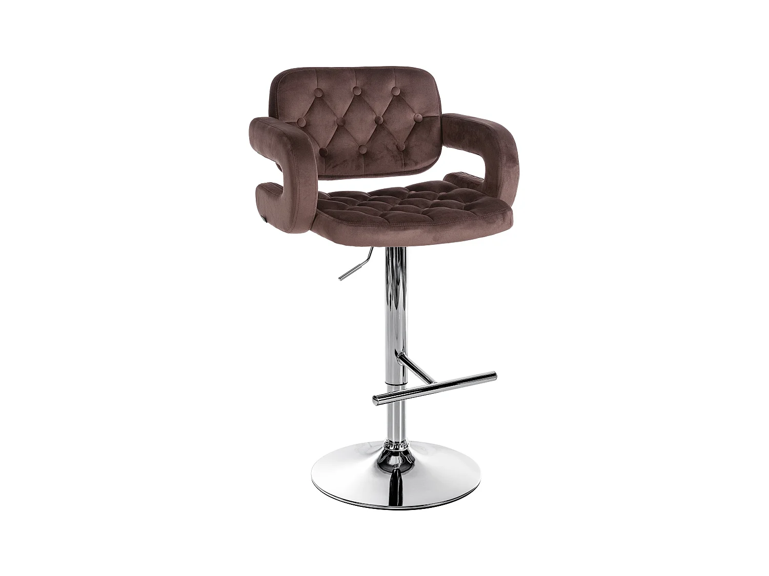 Tabouret de bar - Velours - Marron - Dublin