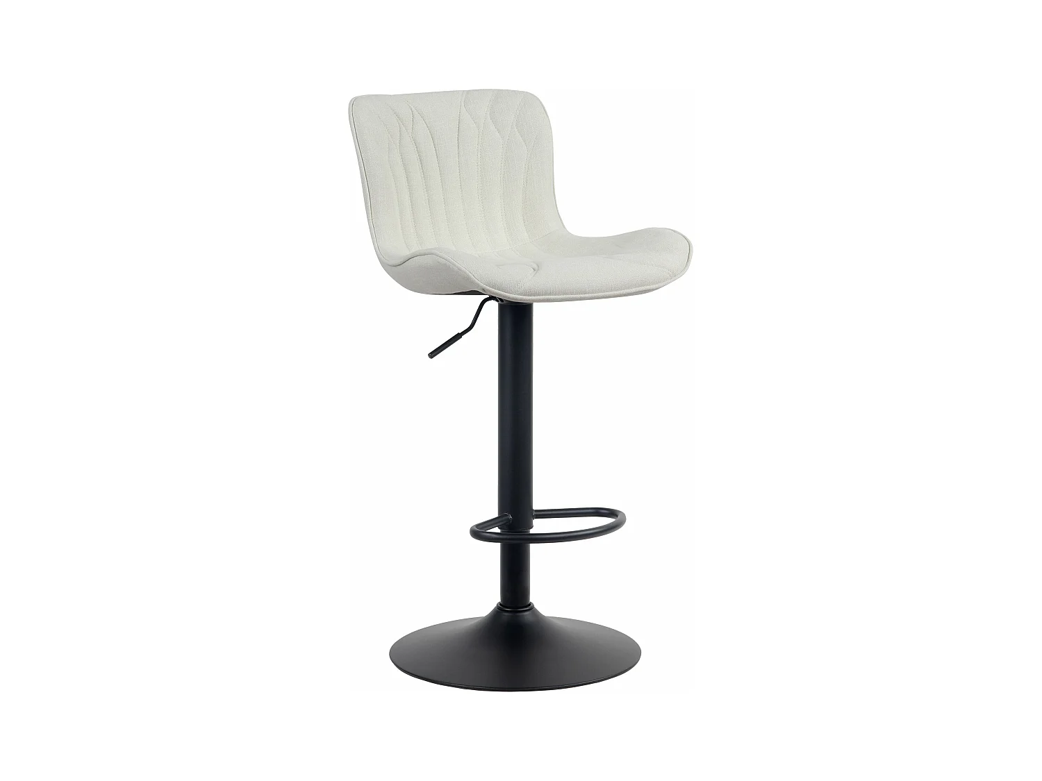 Tabouret de bar - Tissu - Crème - Linus