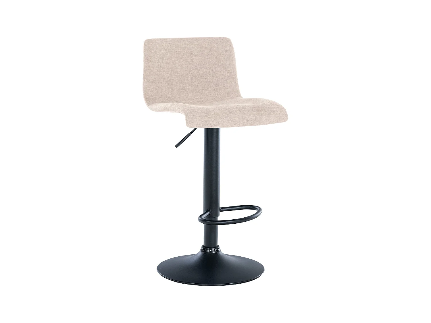 Tabouret de bar - Tissu - Crème - Branford