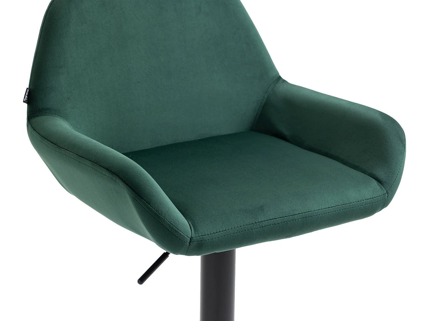 Lot de 2  Tabouret de bar - Velours - Vert foncé - Braga