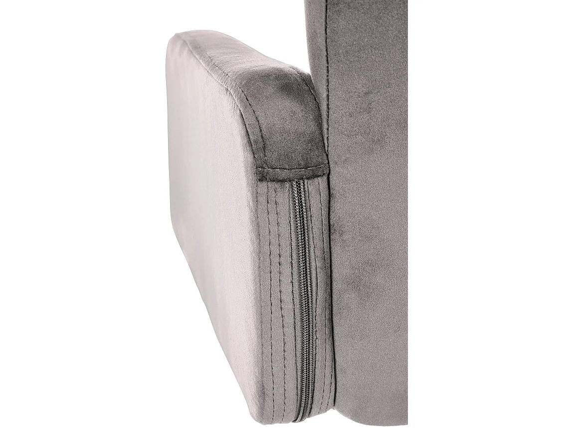 Tabouret de bar - Velours & Métal - Gris - Los Angeles