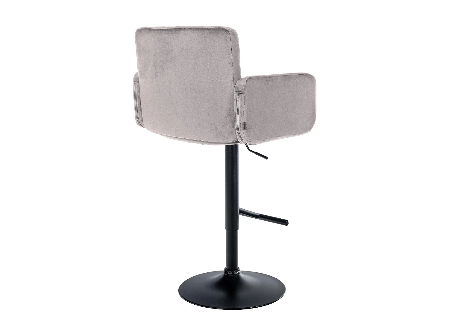 Tabouret de bar - Velours & Métal - Gris - Los Angeles