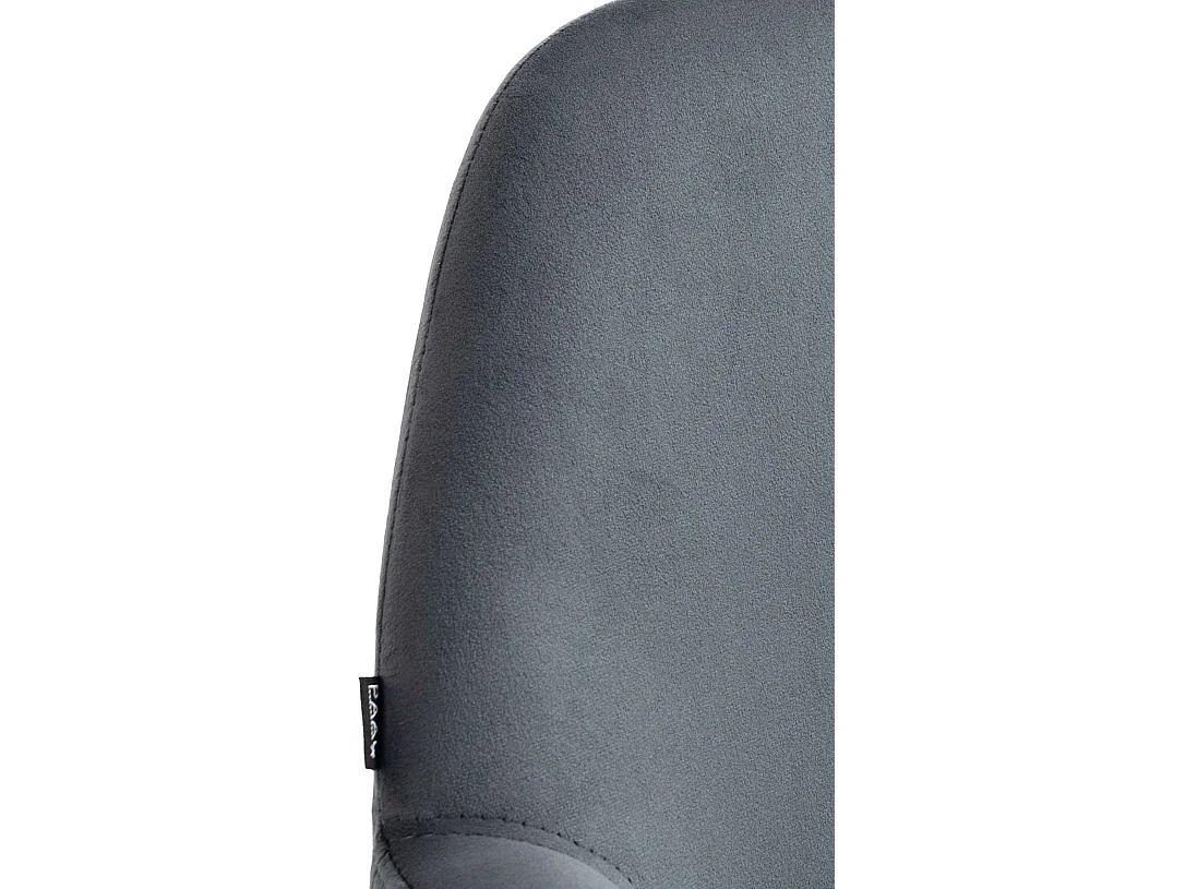 Tabouret de bar - Velours & Noir - Gris foncé - Braga