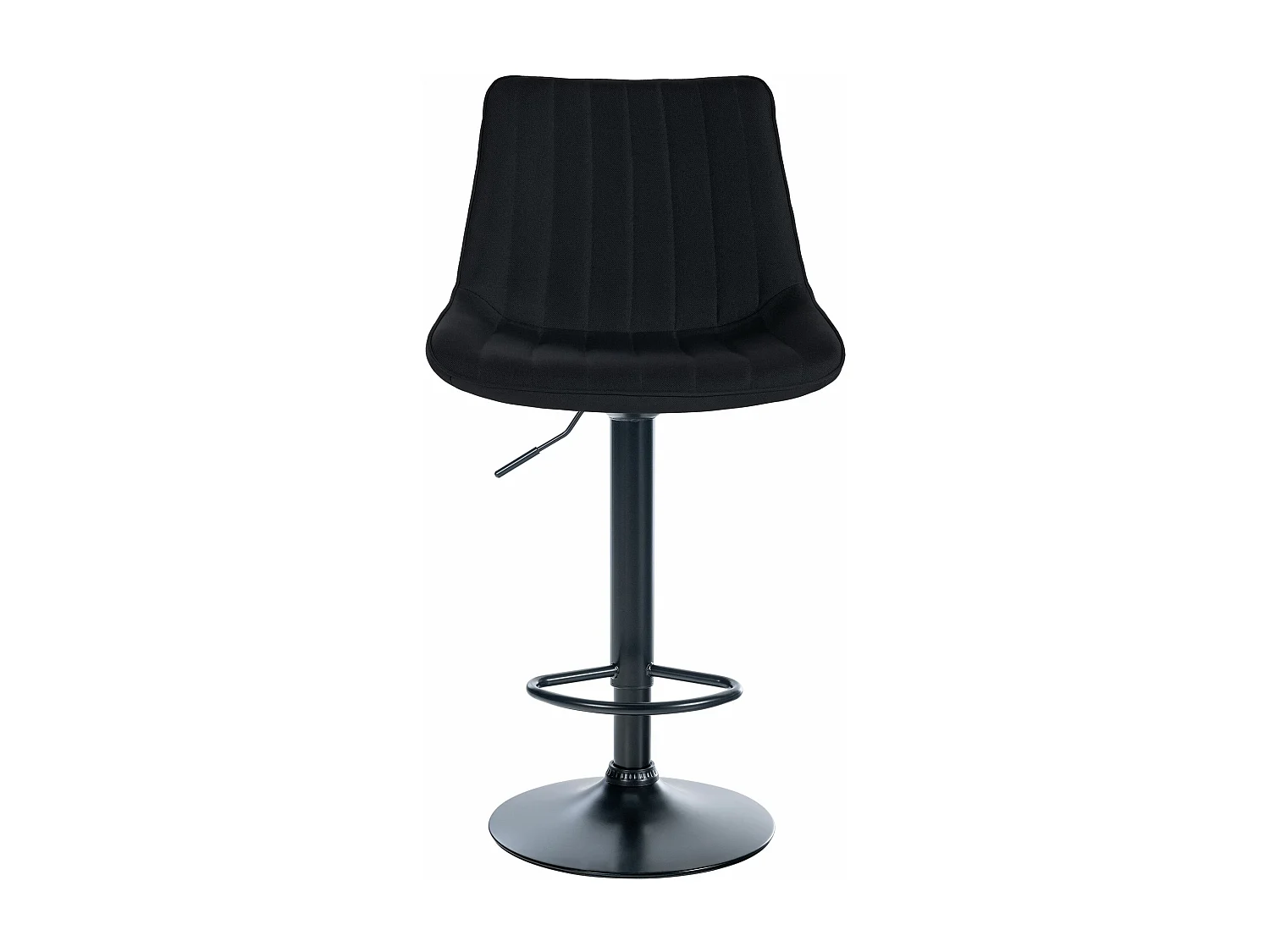 Tabouret de bar - Tissu & Noir - Noir - Toni
