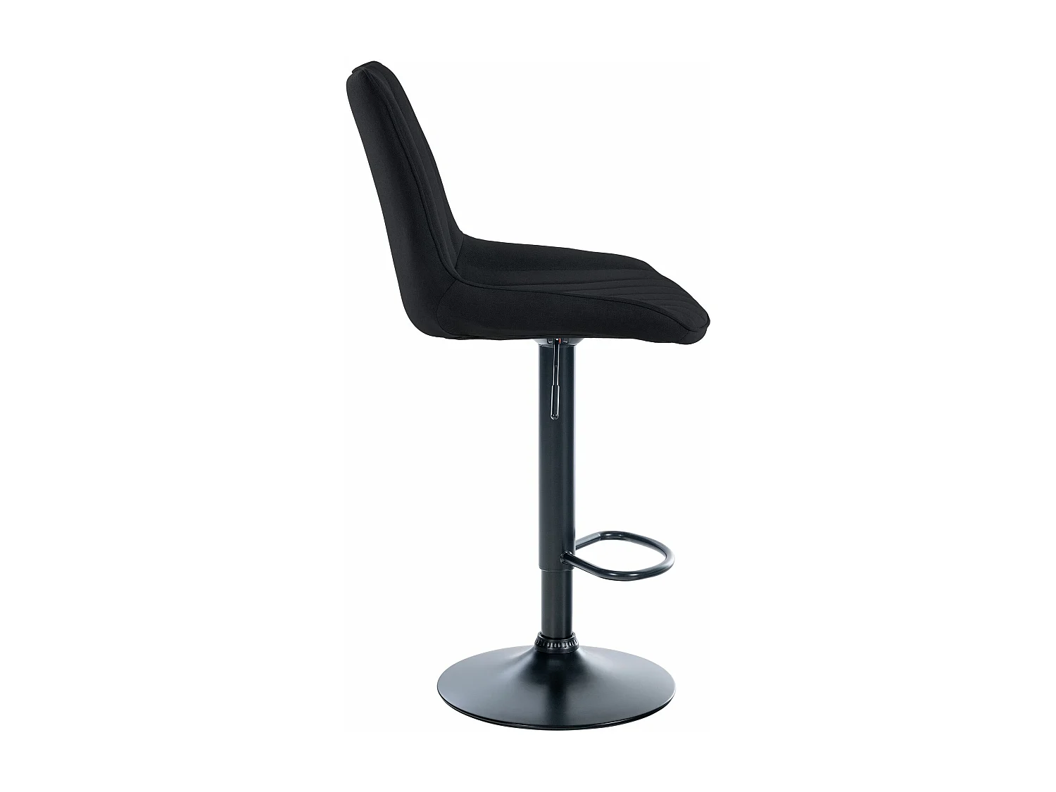 Tabouret de bar - Tissu & Noir - Noir - Toni