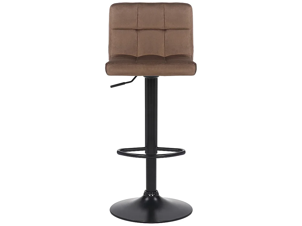 Tabouret de bar - Velours - Marron - Feni