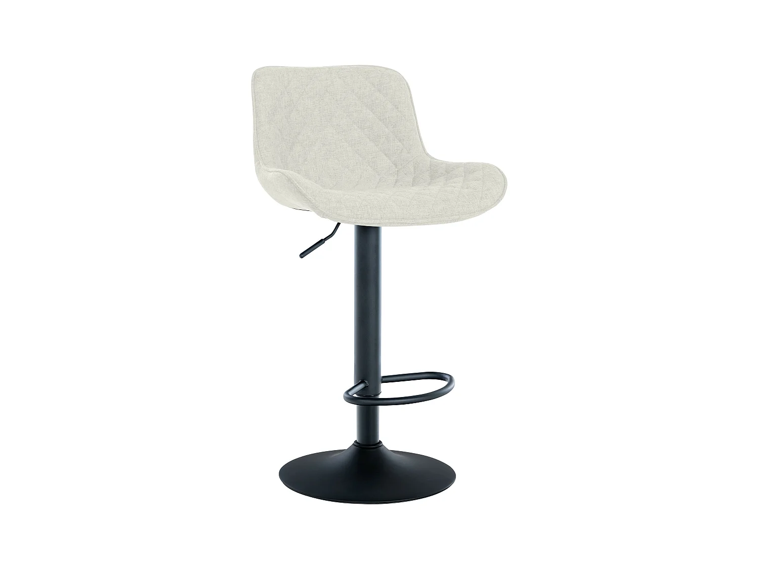 Tabouret de bar - Tissu - Crème - Minosa