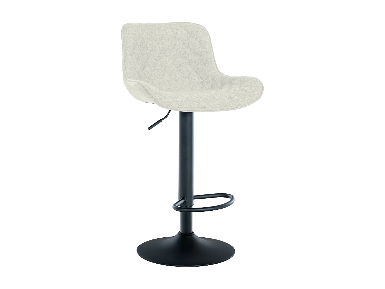 Tabouret de bar - Tissu - Crème - Minosa