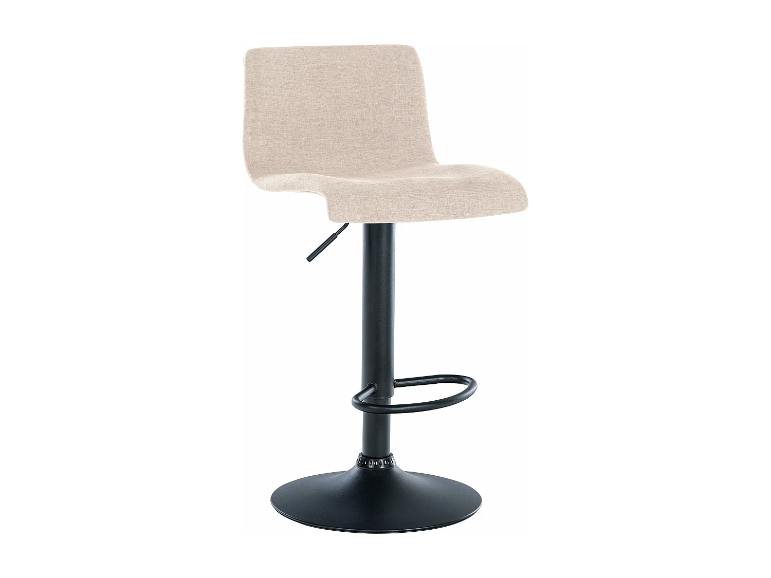 Lot de 2  Tabouret de bar - Tissu & Métal - Crème - Branford