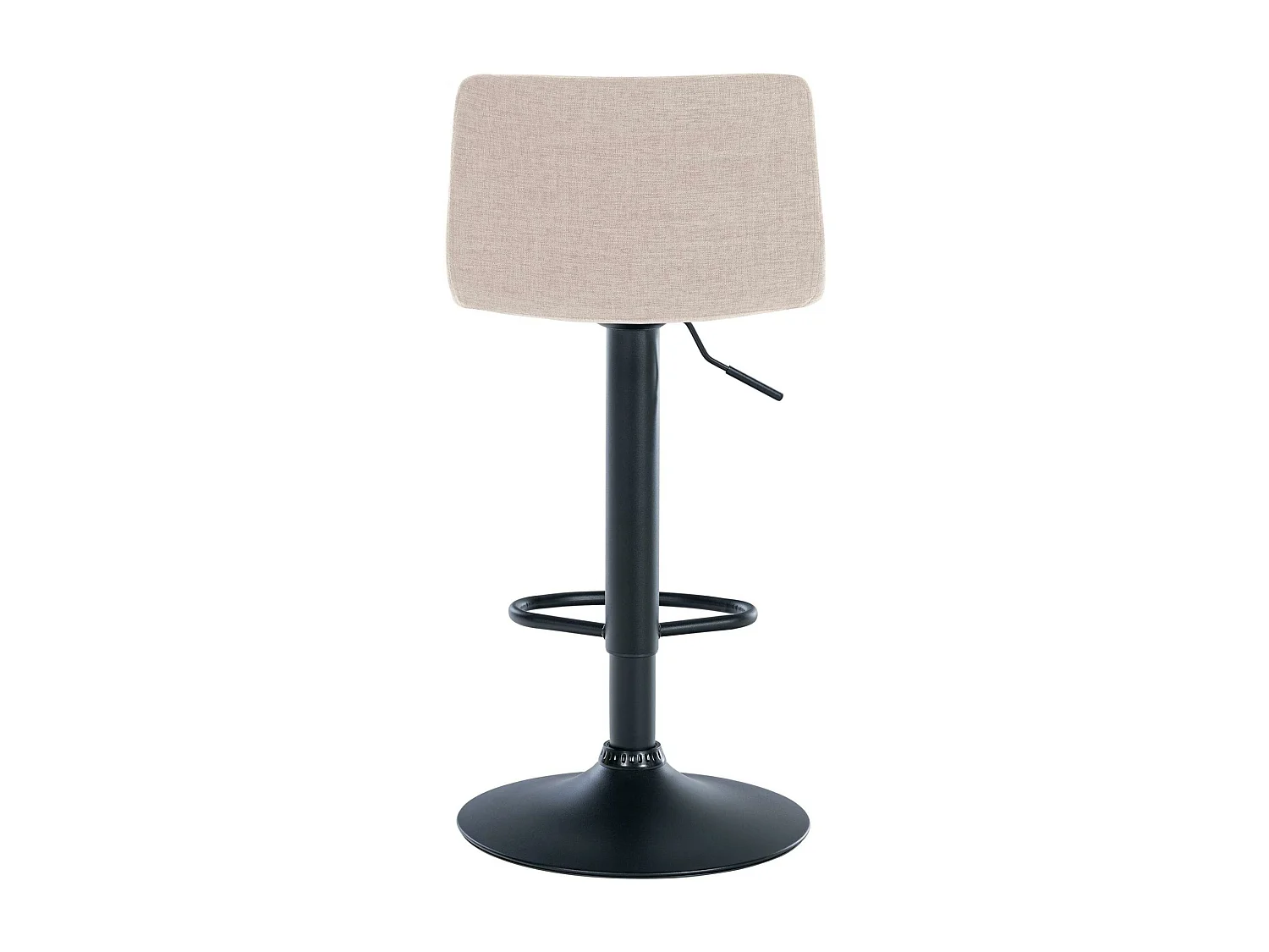 Lot de 2  Tabouret de bar - Tissu & Métal - Crème - Branford