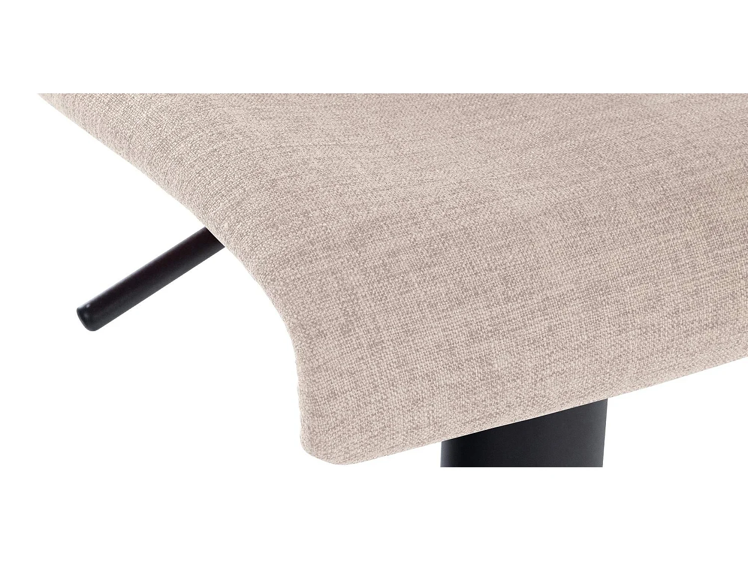 Lot de 2  Tabouret de bar - Tissu & Métal - Crème - Branford