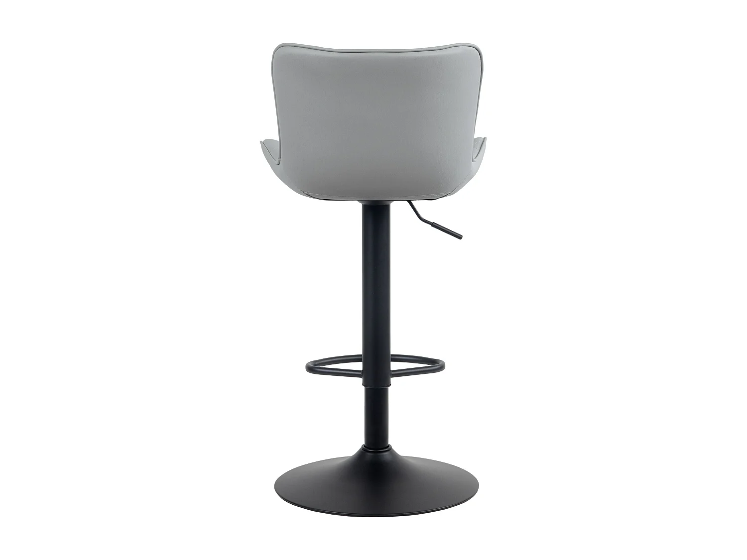 Lot de 2 Tabourets de bar - Similicuir & Métal - Gris - Emma