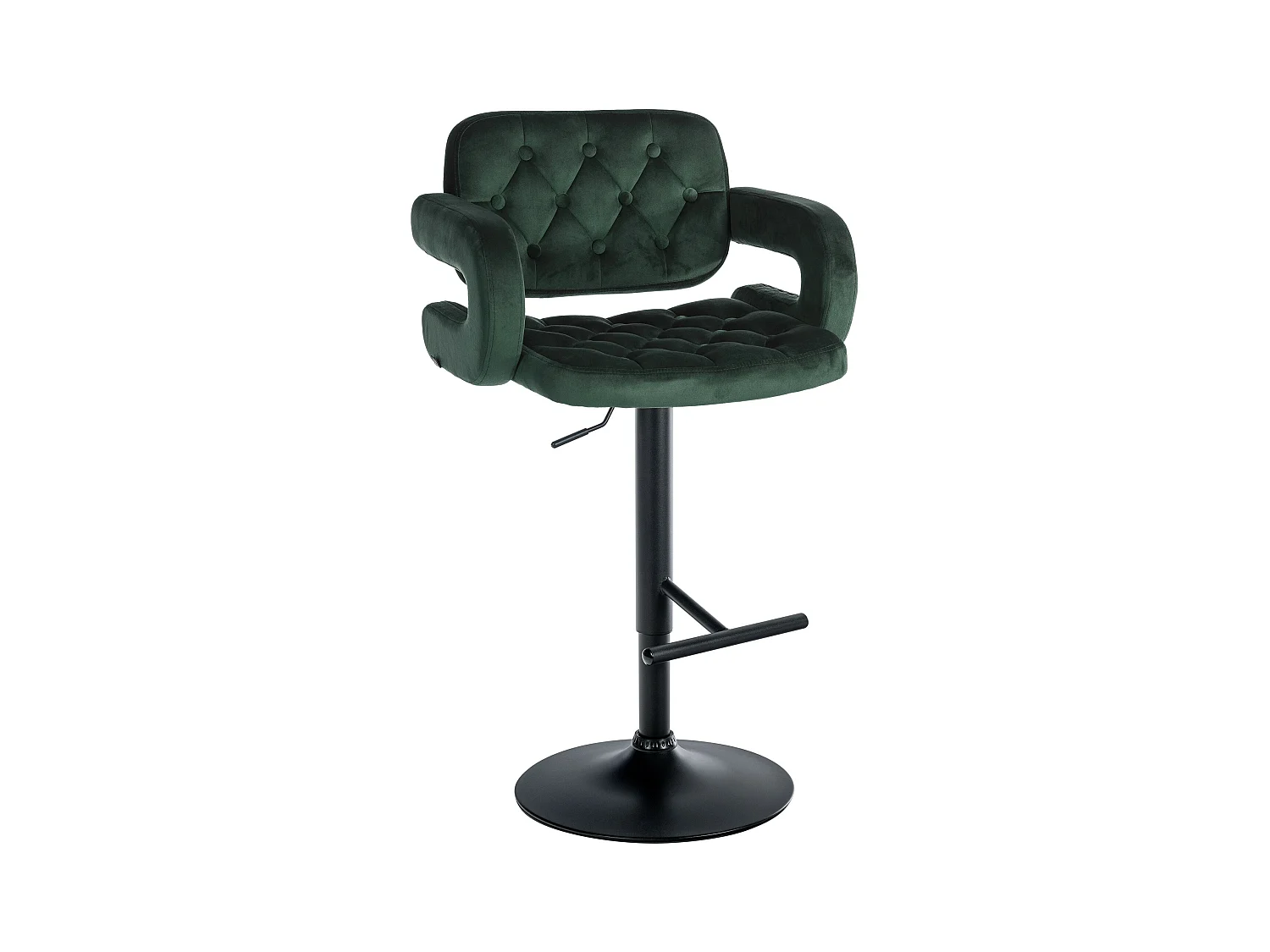 Tabouret de bar - Velours - Vert foncé - Dublin