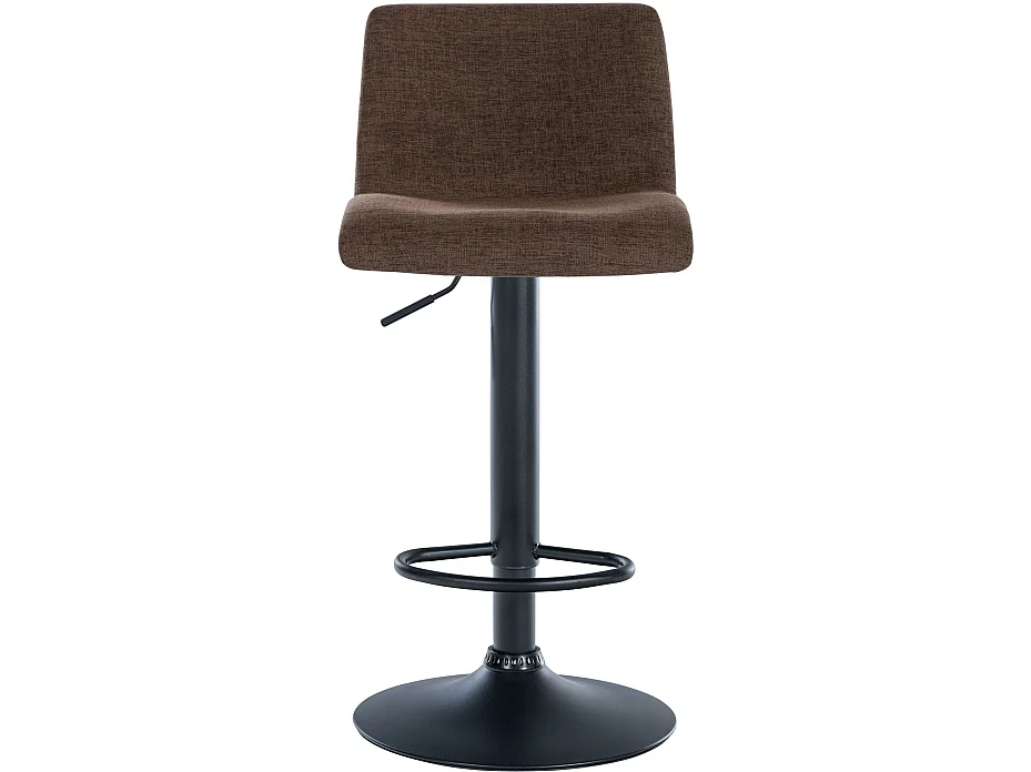 Tabourets de bar - Tissu & Métal noir mat - Marron - Branford