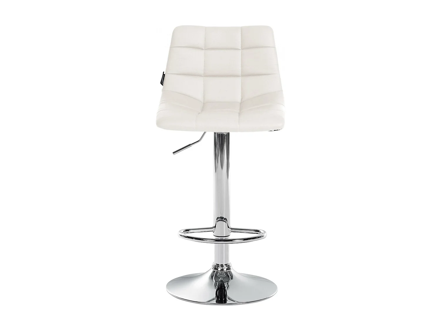 Tabouret de bar - Similicuir & Métal - Blanc - Jerry