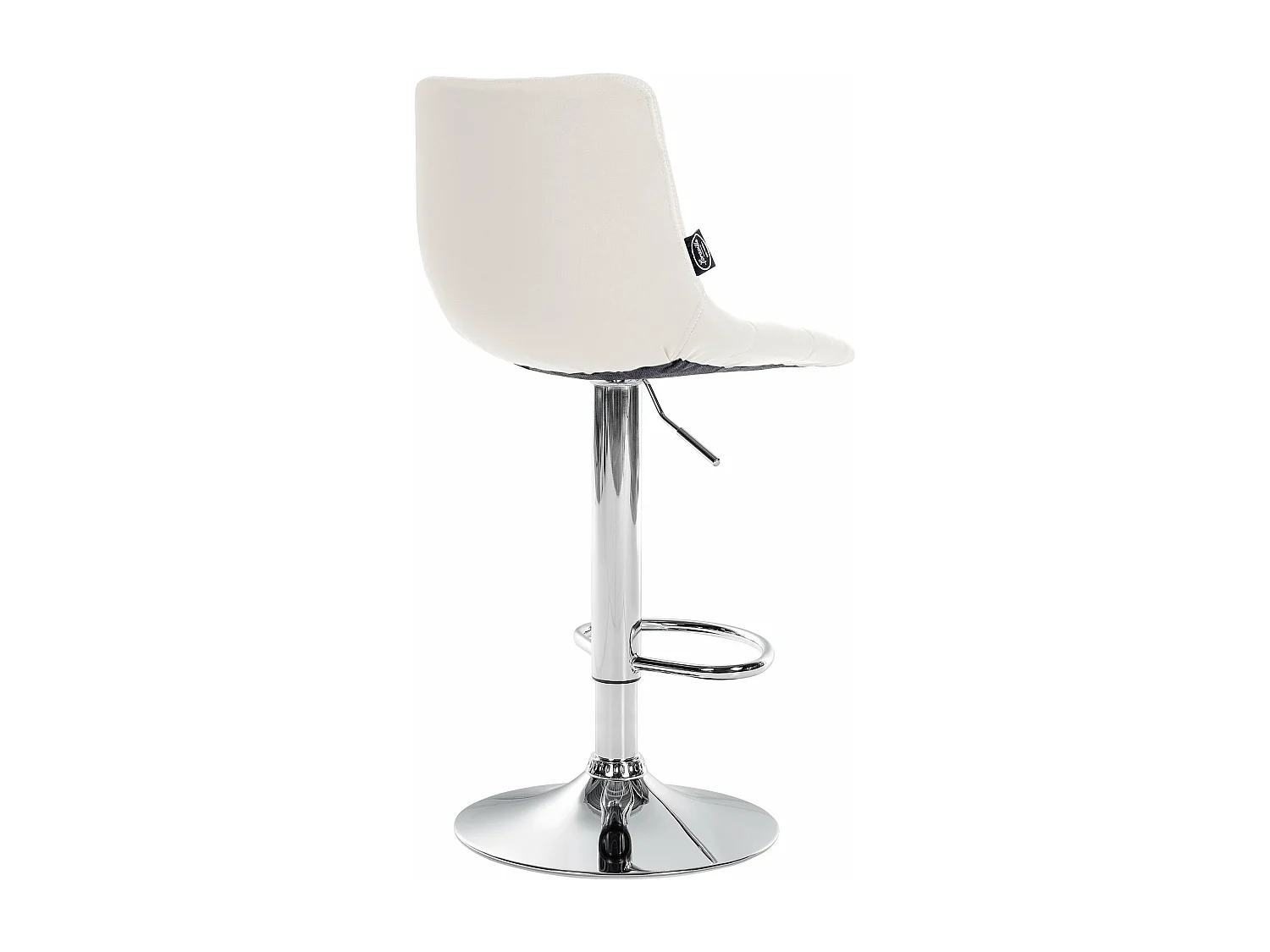 Tabouret de bar - Similicuir & Métal - Blanc - Jerry