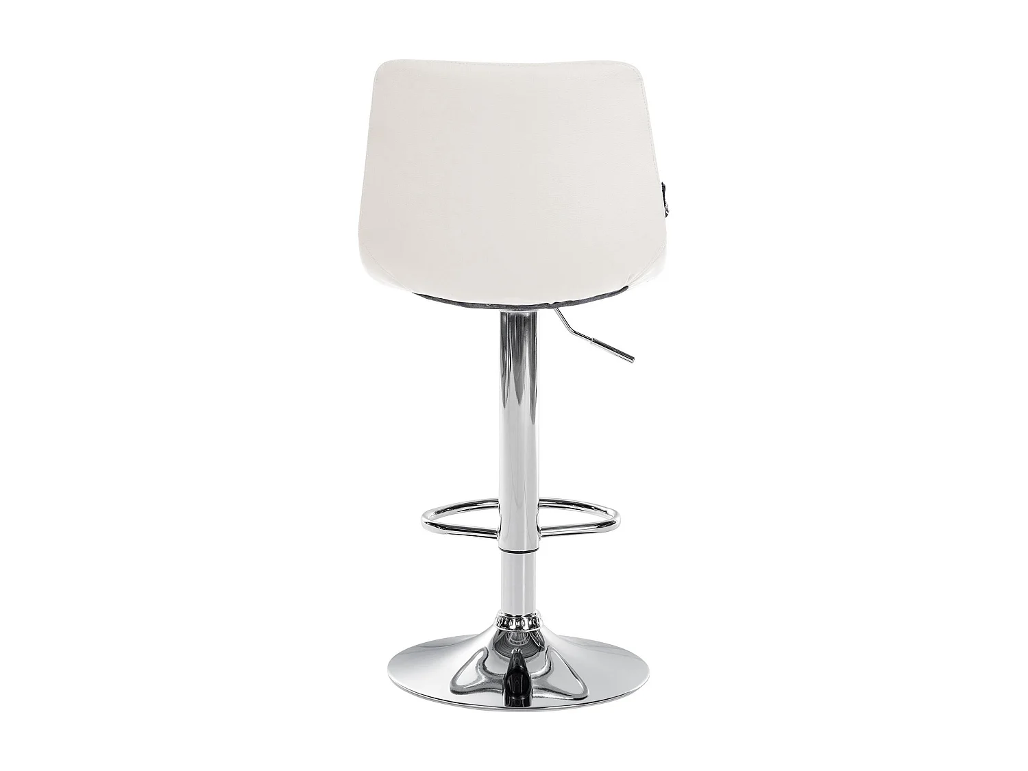 Tabouret de bar - Similicuir & Métal - Blanc - Jerry