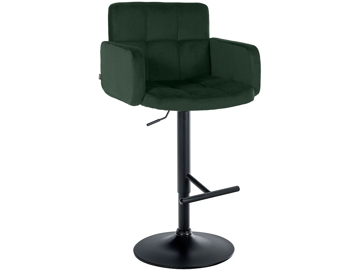 Tabouret de bar - Velours & Noir - Vert foncé - Los Angeles