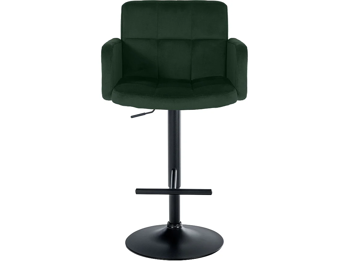 Tabouret de bar - Velours & Noir - Vert foncé - Los Angeles