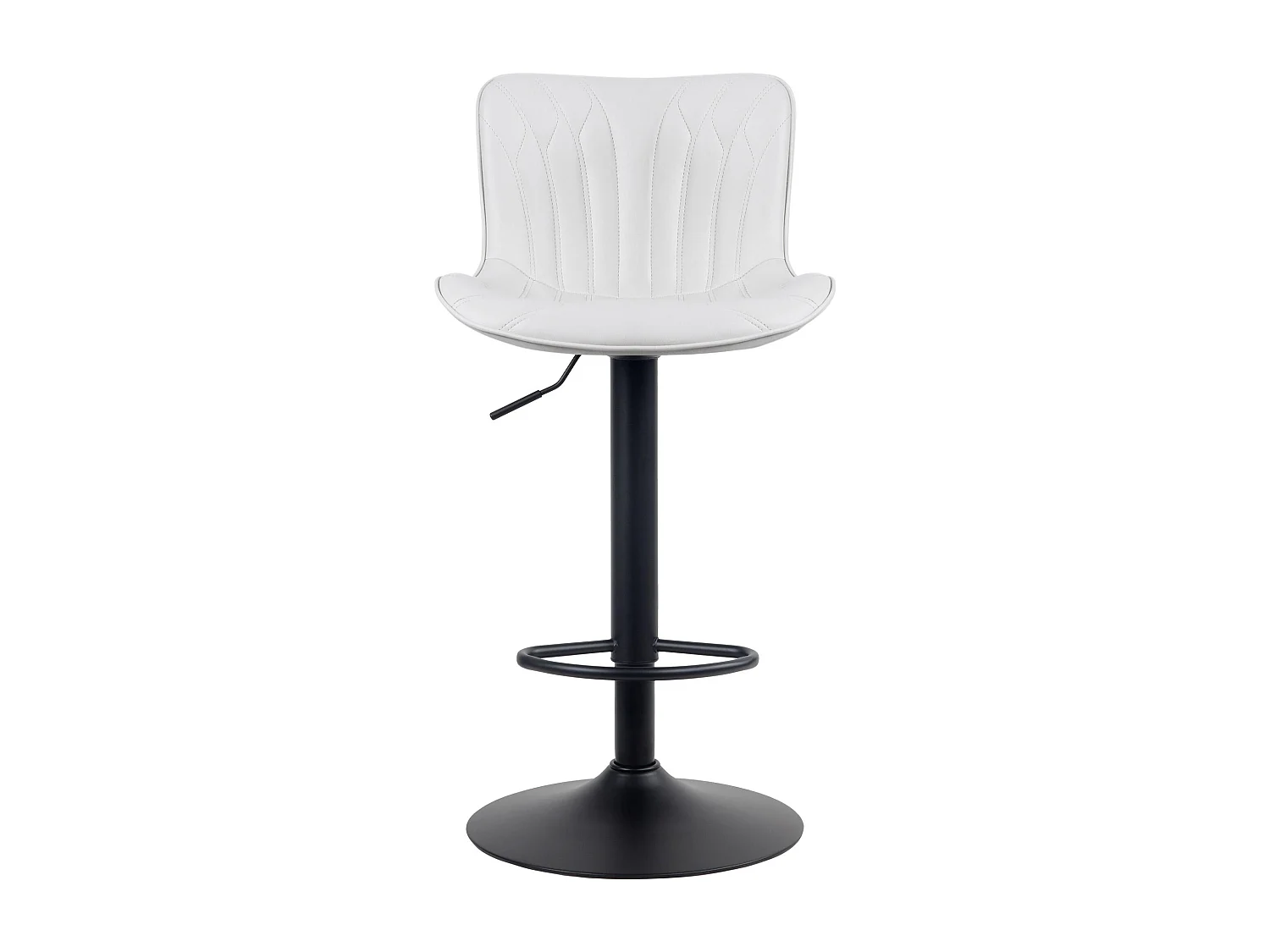 Tabouret de bar - Similicuir - Blanc - Linus