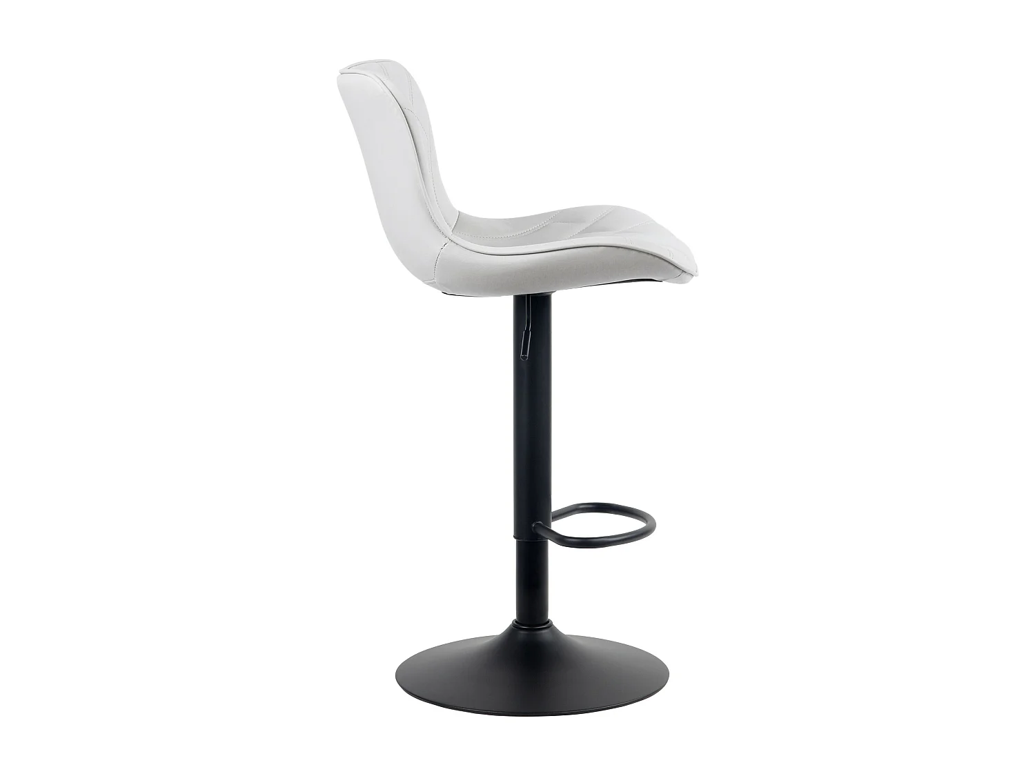 Tabouret de bar - Similicuir - Blanc - Linus
