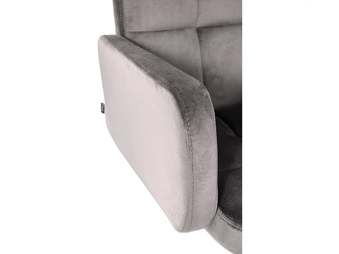 Tabouret de bar - Velours & Métal - Gris - Los Angeles