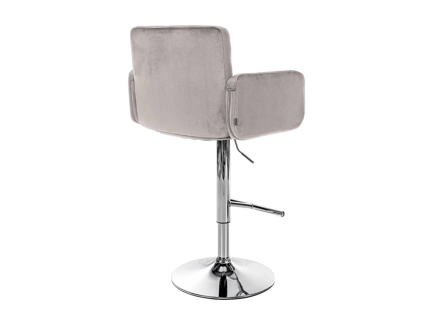 Tabouret de bar - Velours & Métal - Gris - Los Angeles