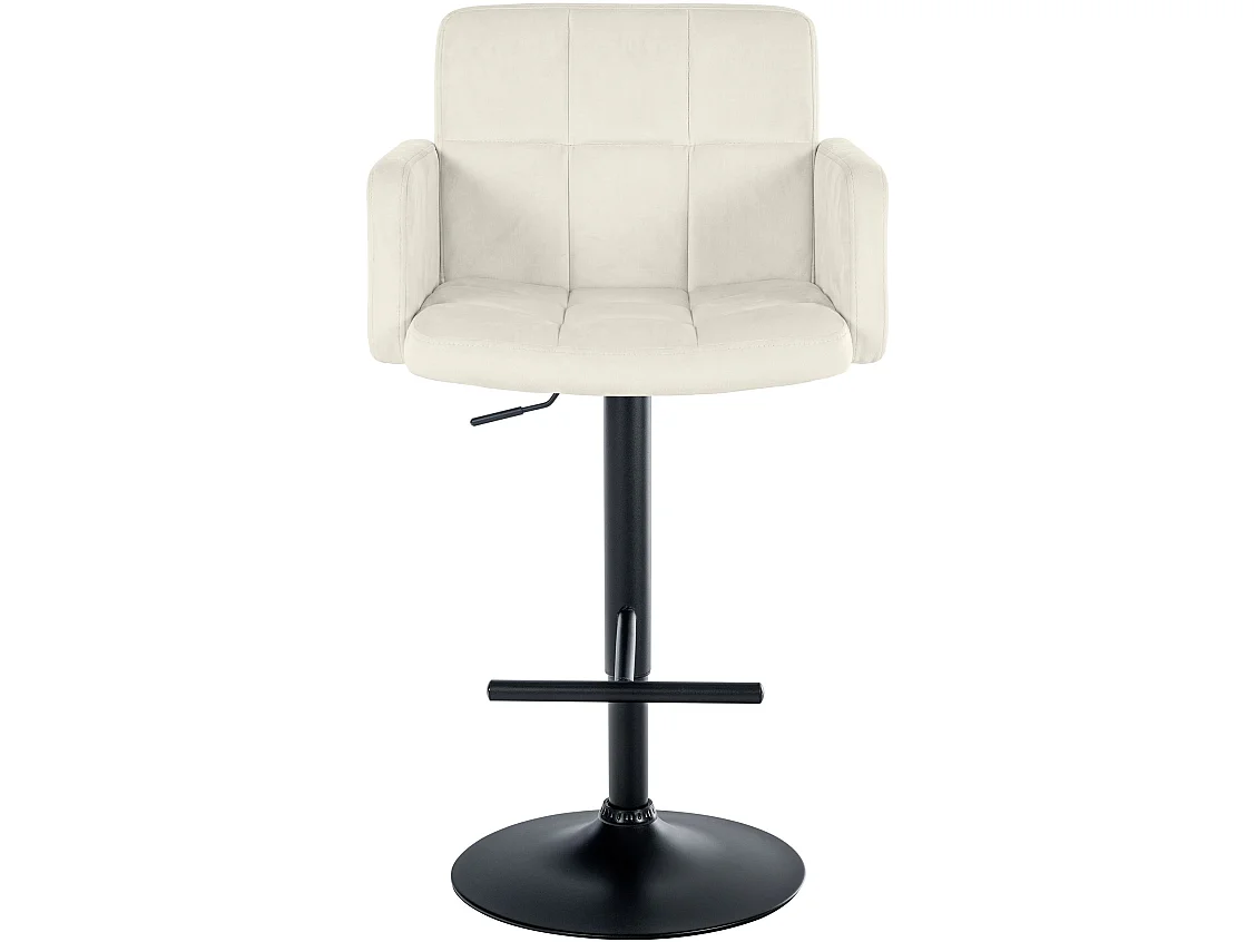 Tabouret de bar - Velours & Noir - Crème - Los Angeles