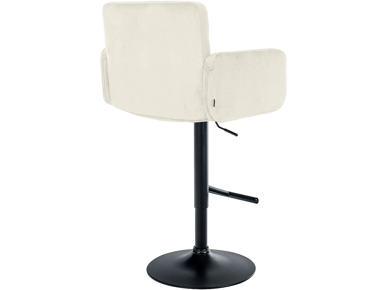 Tabouret de bar - Velours & Noir - Crème - Los Angeles