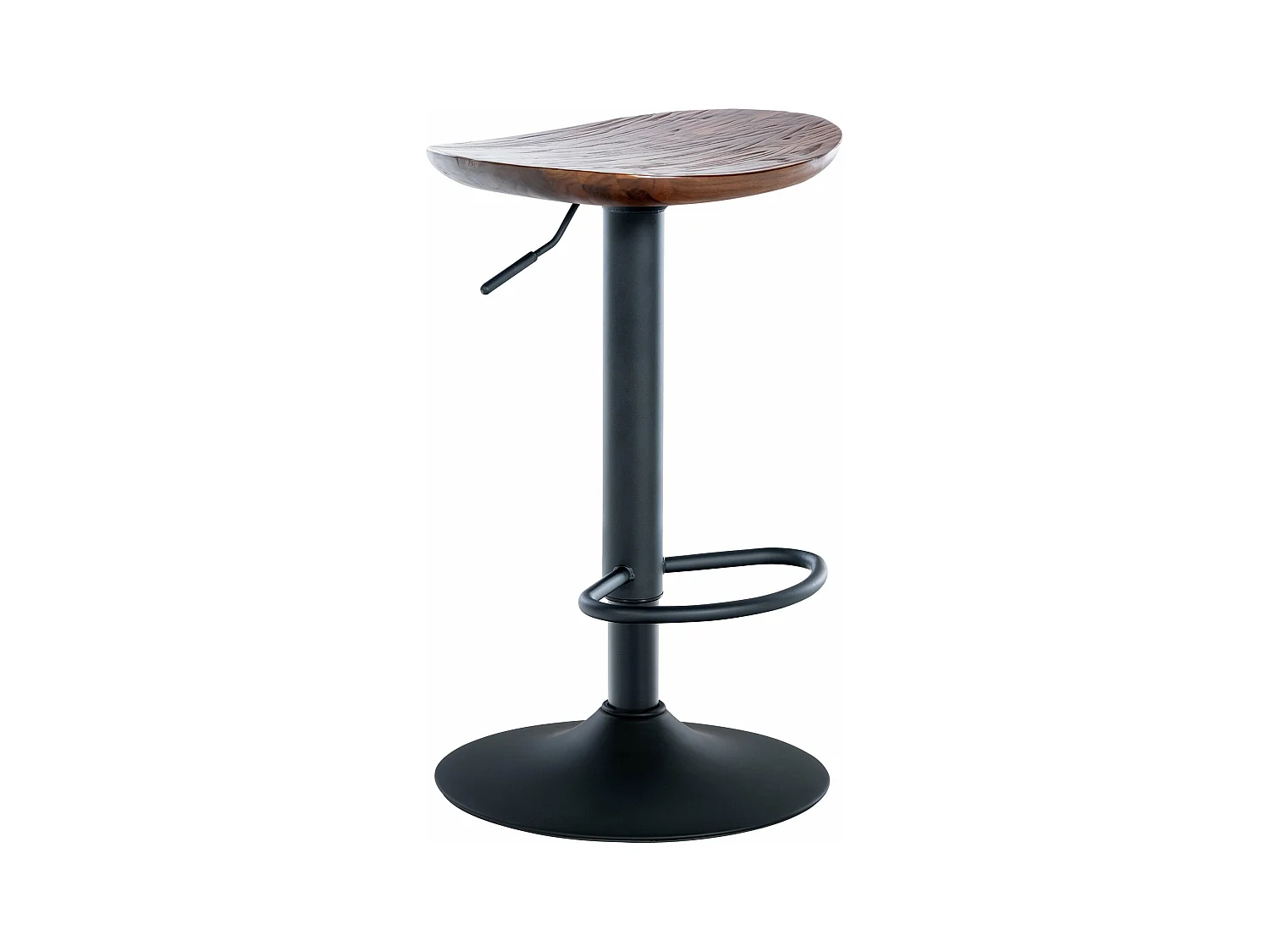 Tabouret de bar - Bois & Chrome - Noyer - Skelde