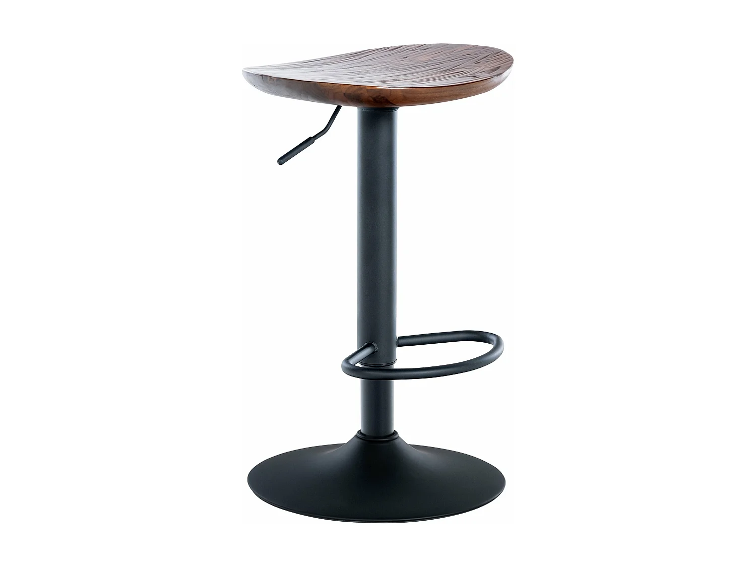 Tabouret de bar - Bois & Chrome - Noyer - Skelde
