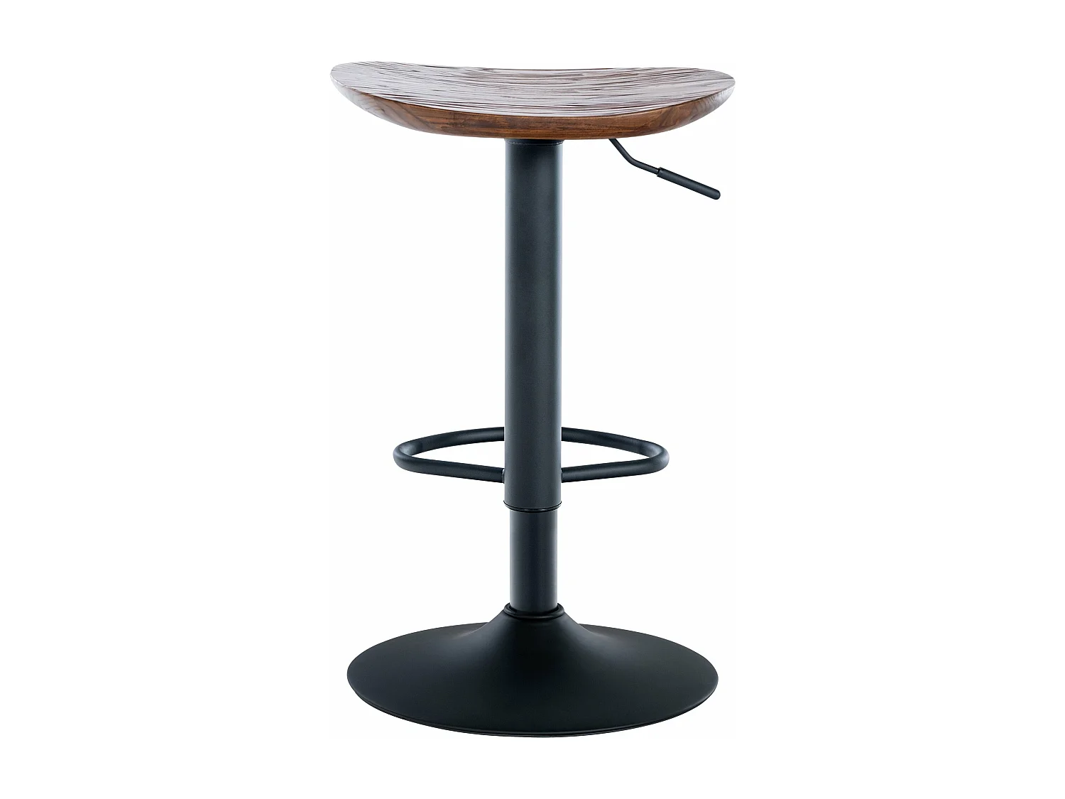 Tabouret de bar - Bois & Chrome - Noyer - Skelde