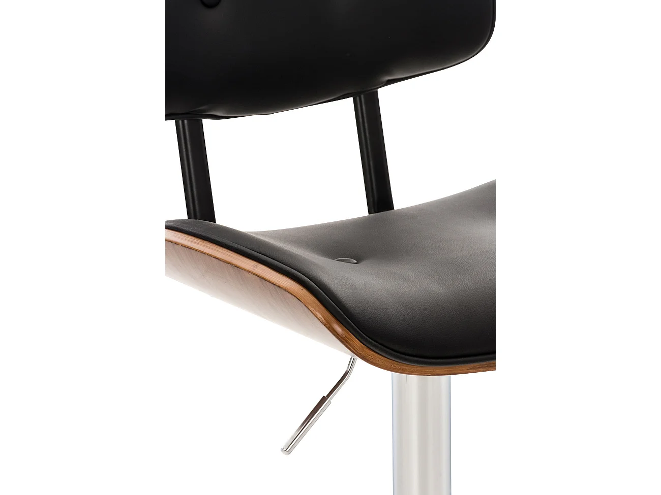 Tabouret de bar - Similicuir & Nature - Noyer / Noir - Sarnia